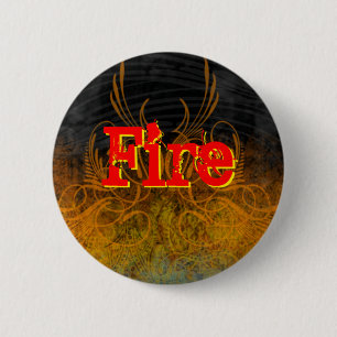 Badge Rond 5 Cm Bouton du feu