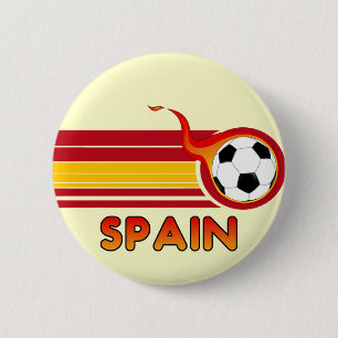 Badge Rond 5 Cm Bouton du football de l'Espagne