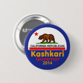Badge Rond 5 Cm Bouton du gouverneur 2014 de Kashkari (Devant & derrière)