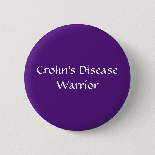 Badge Rond 5 Cm Bouton du guerrier de Crohn (Devant)