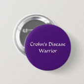 Badge Rond 5 Cm Bouton du guerrier de Crohn (Devant & derrière)