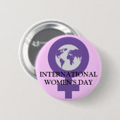 Badge Rond 5 Cm Bouton du jour des femmes (Devant & derrière)