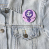 Badge Rond 5 Cm Bouton du jour des femmes (En situation)