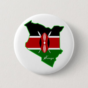 Badge Rond 5 Cm Bouton du Kenya