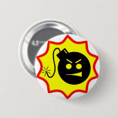 Badge Rond 5 Cm Bouton du logo de Sam sérieux (Devant & derrière)