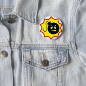 Badge Rond 5 Cm Bouton du logo de Sam sérieux (En situation)