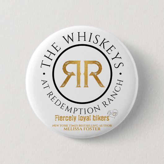 Badge Rond 5 Cm Bouton du logo des Whiskeys de Ranch Redemption (Devant)