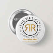 Badge Rond 5 Cm Bouton du logo des Whiskeys de Ranch Redemption (Devant & derrière)
