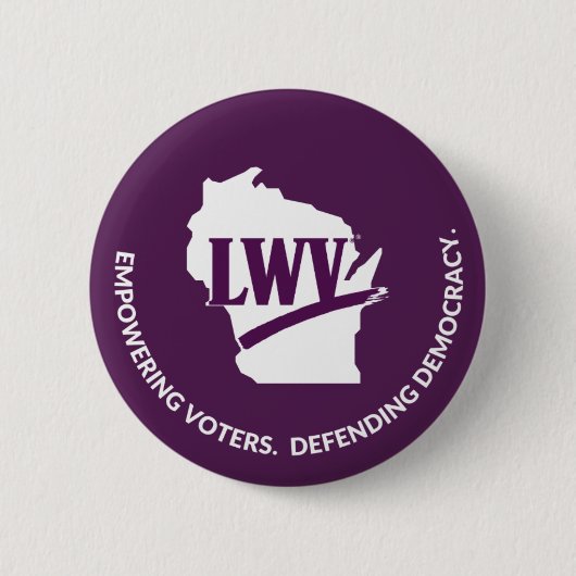 Badge Rond 5 Cm Bouton du logo LWV Wisconsin (Devant)