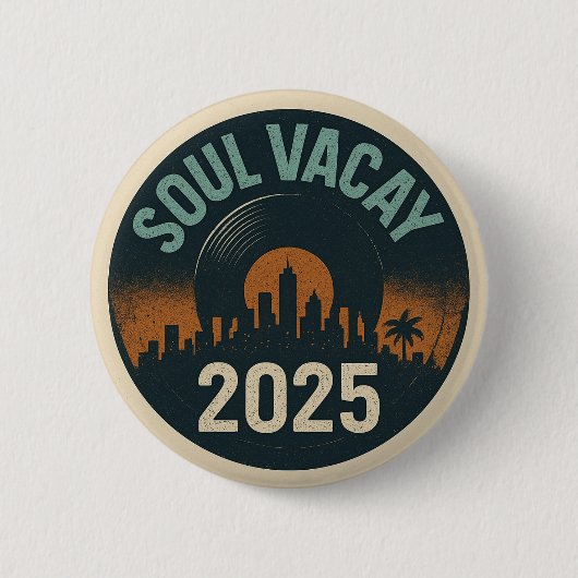 Badge Rond 5 Cm Bouton du logo Soul Vacay 2025 (Devant)