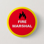 Badge Rond 5 Cm Bouton du maréchal d'incendie (Devant)