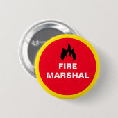 Badge Rond 5 Cm Bouton du maréchal d'incendie (Devant & derrière)