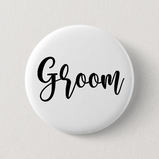 Badge Rond 5 Cm Bouton du marié (Devant)