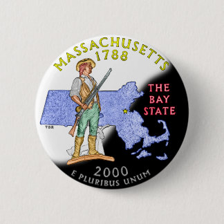 Badge Rond 5 Cm Bouton du Massachusetts