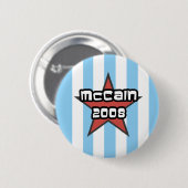 Badge Rond 5 Cm bouton du mccain 2008 (Devant & derrière)