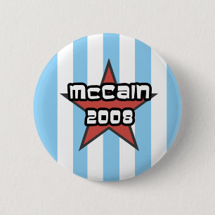 Badge Rond 5 Cm bouton du mccain 2008