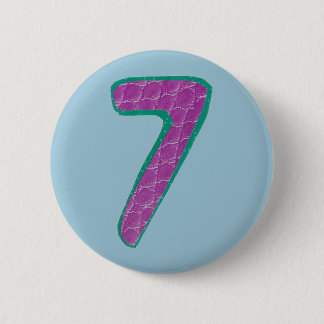 Badge Rond 5 Cm Bouton du numéro sept