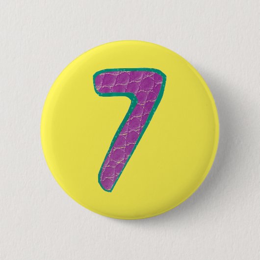 Badge Rond 5 Cm Bouton du numéro sept (Devant)