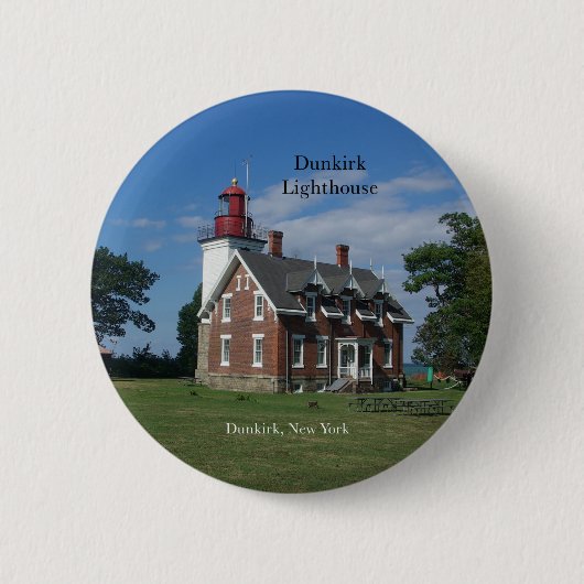 Badge Rond 5 Cm Bouton du phare de Dunkerque (Devant)