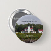Badge Rond 5 Cm Bouton du phare de Raspberry Island (Devant & derrière)