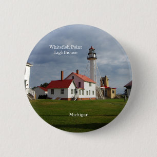 Badge Rond 5 Cm Bouton du phare de Whitefish Point
