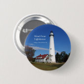 Badge Rond 5 Cm Bouton du phare de Wind Point (Devant & derrière)