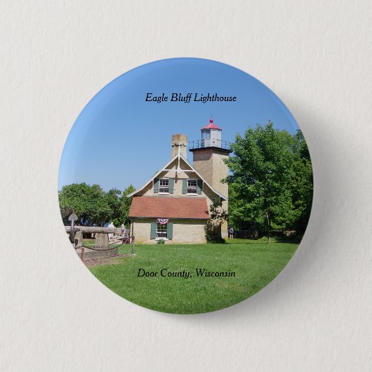 Badge Rond 5 Cm Bouton du phare Eagle Bluff (Devant)