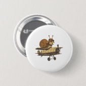 Badge Rond 5 Cm Bouton du pilote d'escargot (Devant & derrière)
