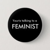 Badge Rond 5 Cm Bouton du Pro-Féminisme (Devant)