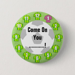 Badge Rond 5 Cm Bouton du ventilateur de football des Chemises ver