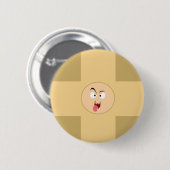 Badge Rond 5 Cm Bouton du visage fou (Devant & derrière)
