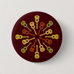 Badge Rond 5 Cm Bouton d'ukulélé