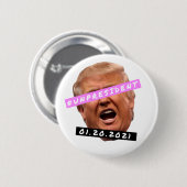 Badge Rond 5 Cm Bouton d'Unpresident Donald Trump (Devant & derrière)