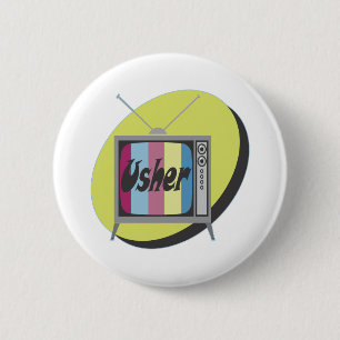 Badge Rond 5 Cm Bouton d'Usher de mariage