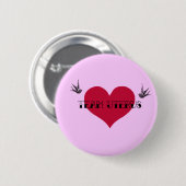 Badge Rond 5 Cm Bouton d'utérus d'équipe (Devant & derrière)