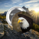 Badge Rond 5 Cm Bouton Eagle Gaze – Stable. Net. Libre.