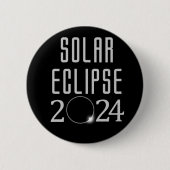Badge Rond 5 Cm Bouton Éclipse solaire 2024 (Devant)