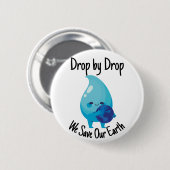 Badge Rond 5 Cm Bouton Éco-Sauveur (Devant & derrière)