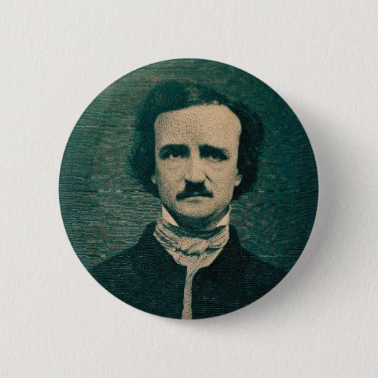 Badge Rond 5 Cm Bouton Edgar Allan Poe (Devant)
