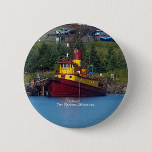Badge Rond 5 Cm bouton Edna G.