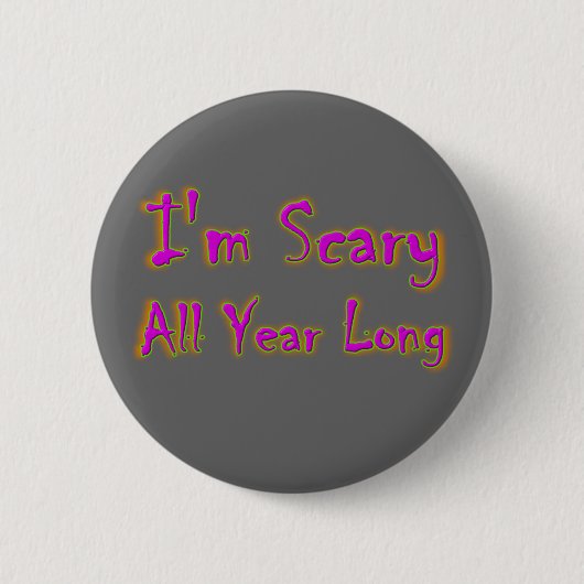 Badge Rond 5 Cm Bouton effrayant (Devant)