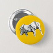 Badge Rond 5 Cm Bouton Eléphant (Devant & derrière)