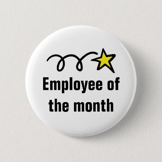 Badge Rond 5 Cm Bouton Employé du mois (Devant)