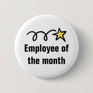 Badge Rond 5 Cm Bouton Employé du mois