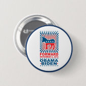 Badge Rond 5 Cm Bouton en avant d'Obama 2012 (Devant & derrière)