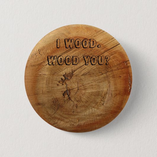 Badge Rond 5 Cm Bouton en bois (Devant)