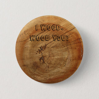 Badge Rond 5 Cm Bouton en bois
