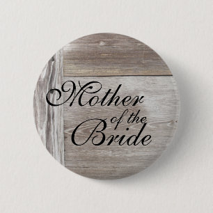Badge Rond 5 Cm Bouton en bois de mariage de grange
