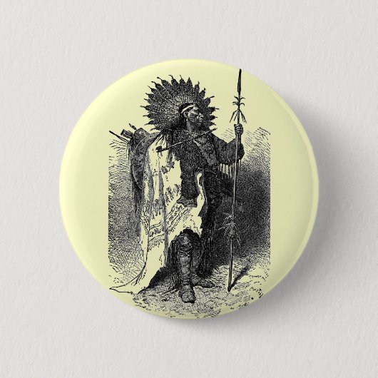 Badge Rond 5 Cm Bouton en chef indien (Devant)