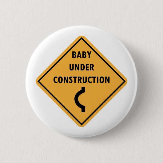 Badge Rond 5 Cm Bouton en construction de bébé (Devant)